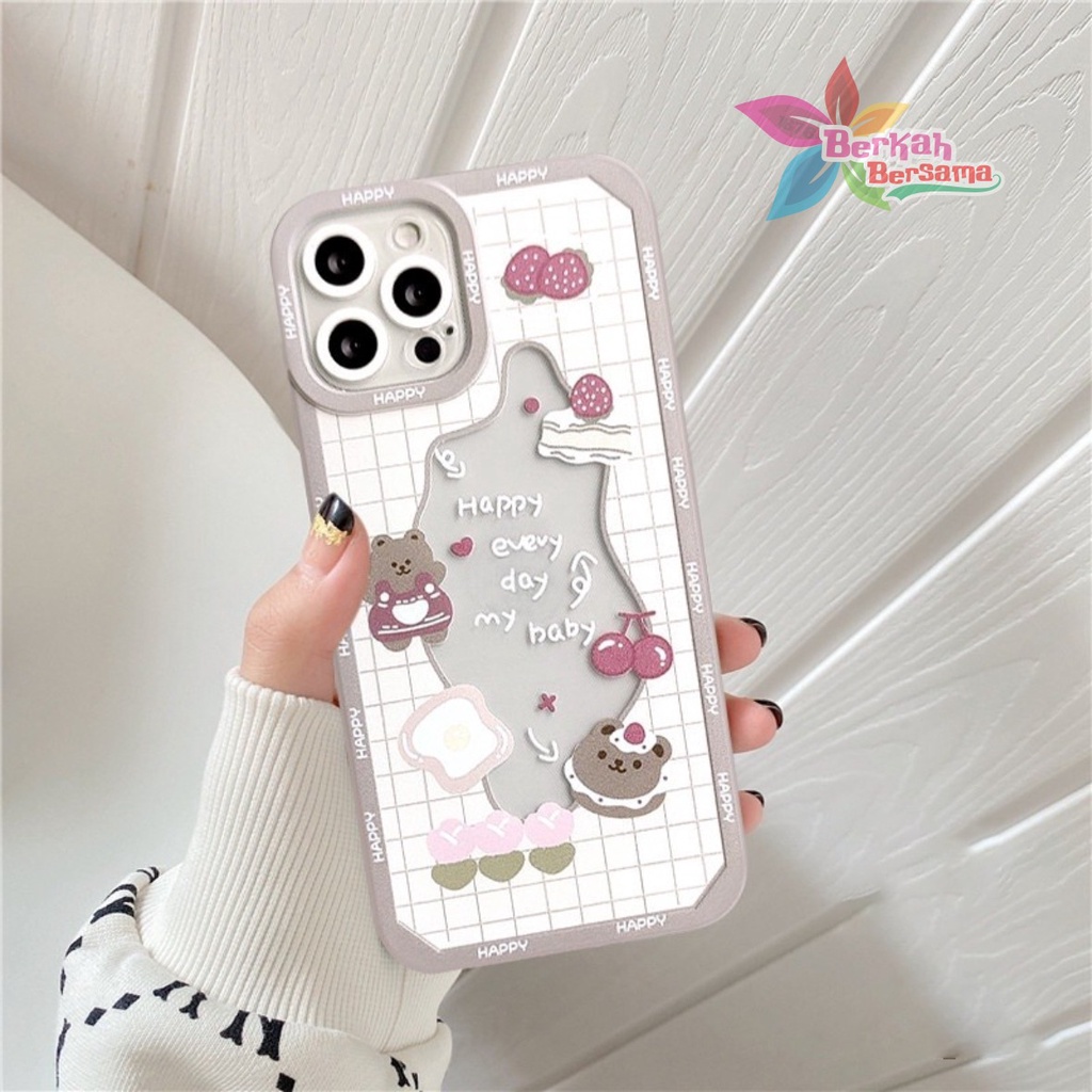 SS106 SOFT CASE DESAIN KUE STRAWBERRY CHERRY IPHONE 6 6S 6+ 6S+ 7 8 SE 7+ 8+ X XS XS MAX XR BB7027