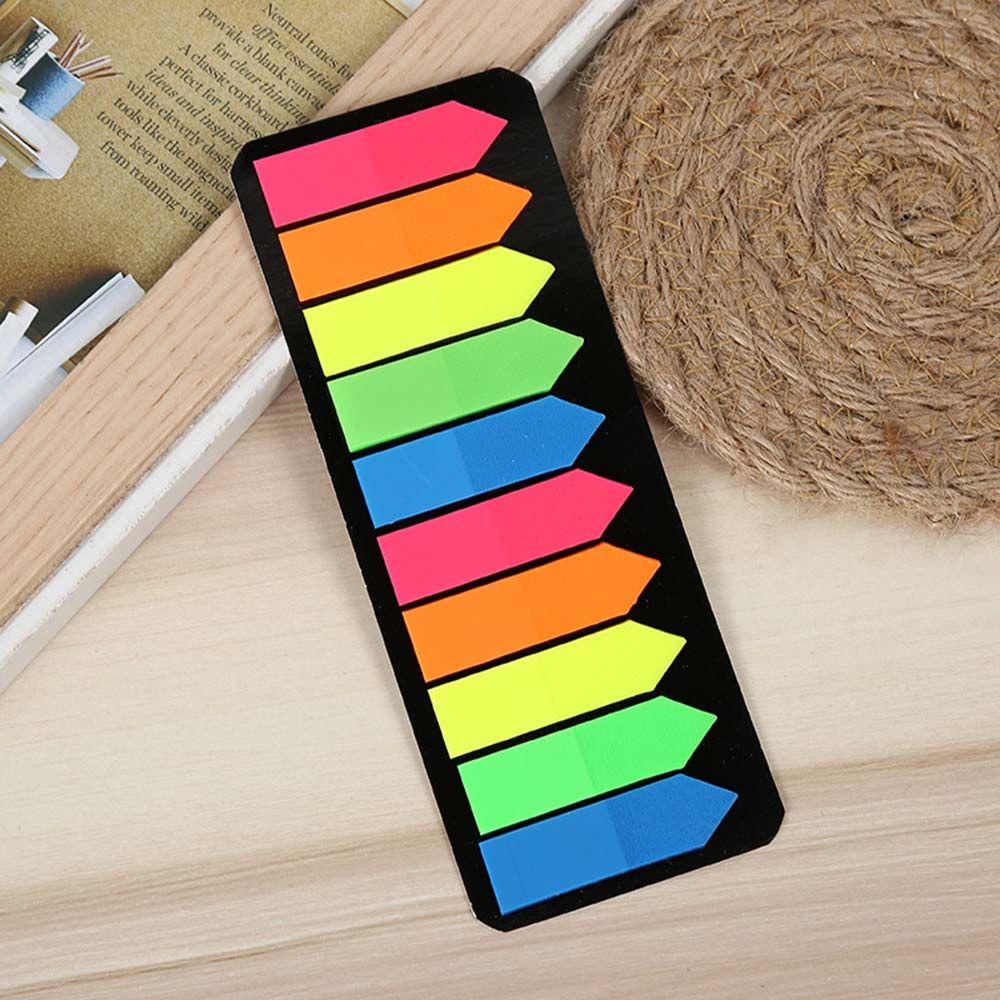 Stiker Label Tempel Fluorescence Memo Pad Nanas Penanda Buku Notepad