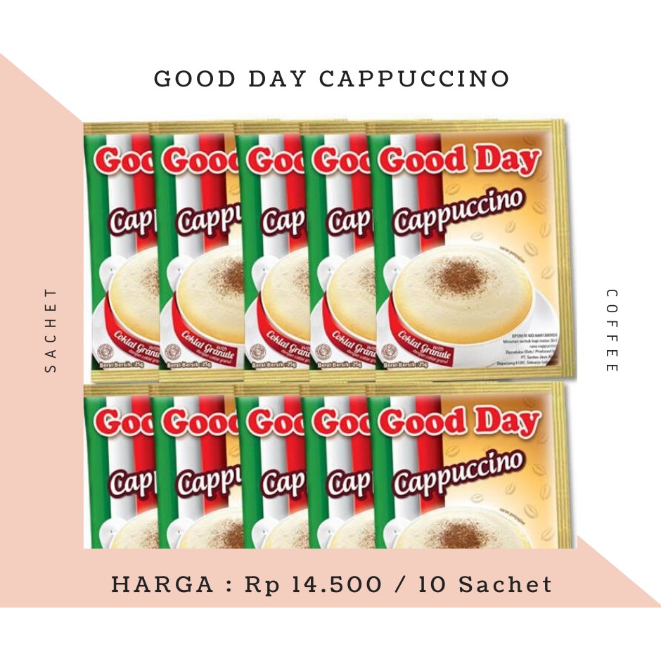 

Kopi Sachet Good Day Cappuccino 10 x 25 gram