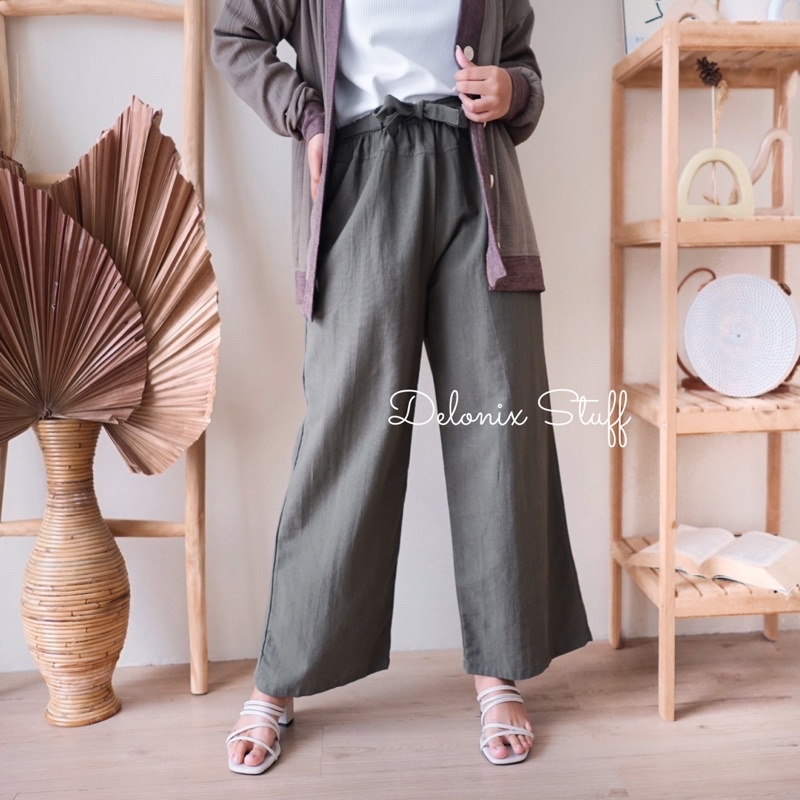 Zasya linen kulot pocket