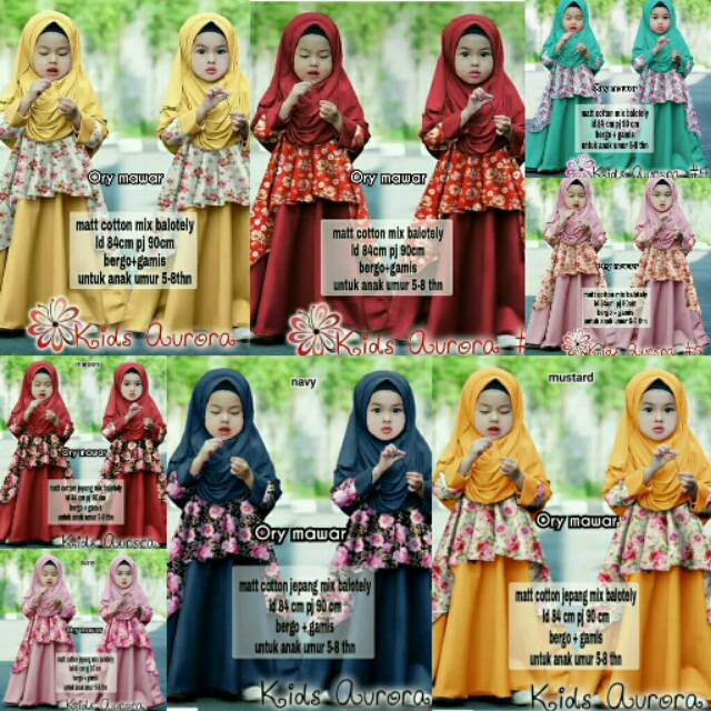 Gamis anak ori aurora