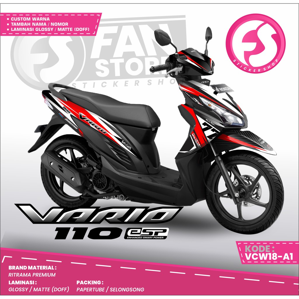 Stiker Decal Vario Fi 110 - Sticker Motor Decal Vario 110 Fi : KODE : VCW18