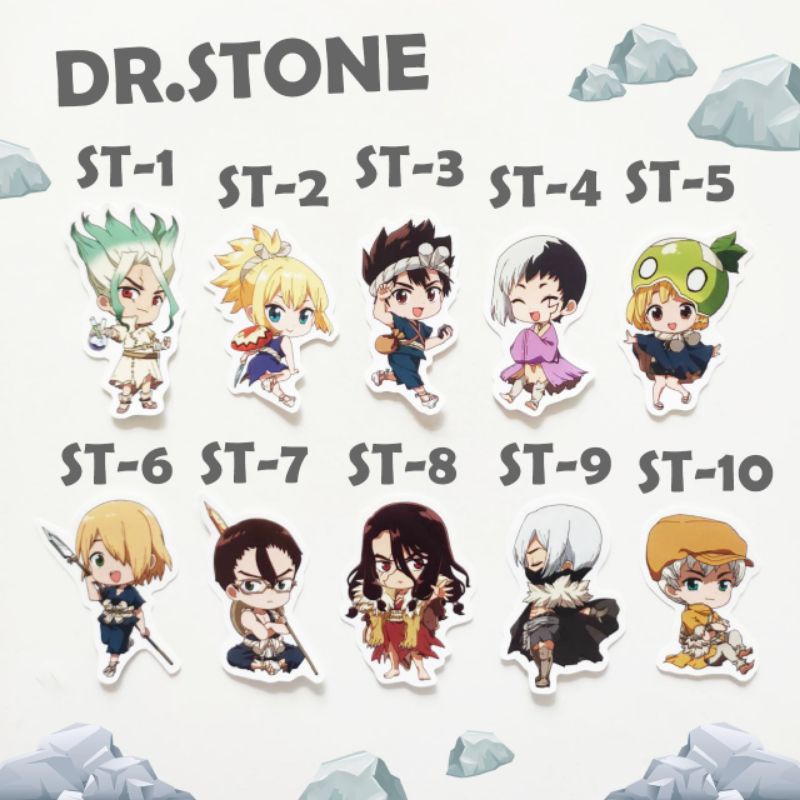 Sticker Anime Dr Stone Merchandise