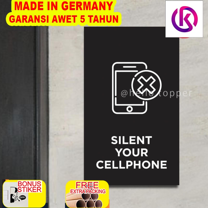 

Promo Sign Silent Phone Acrylic Modern 15x25 | Sign Board Acrylic