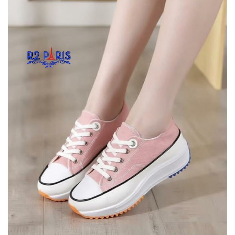 ZPT-Sepatu sneakers wedge fashion wanita OF-64