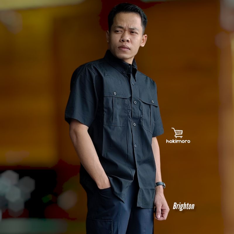 kemeja Brighton Consina lengan pendek quickdry kemeja lapangan outdoor