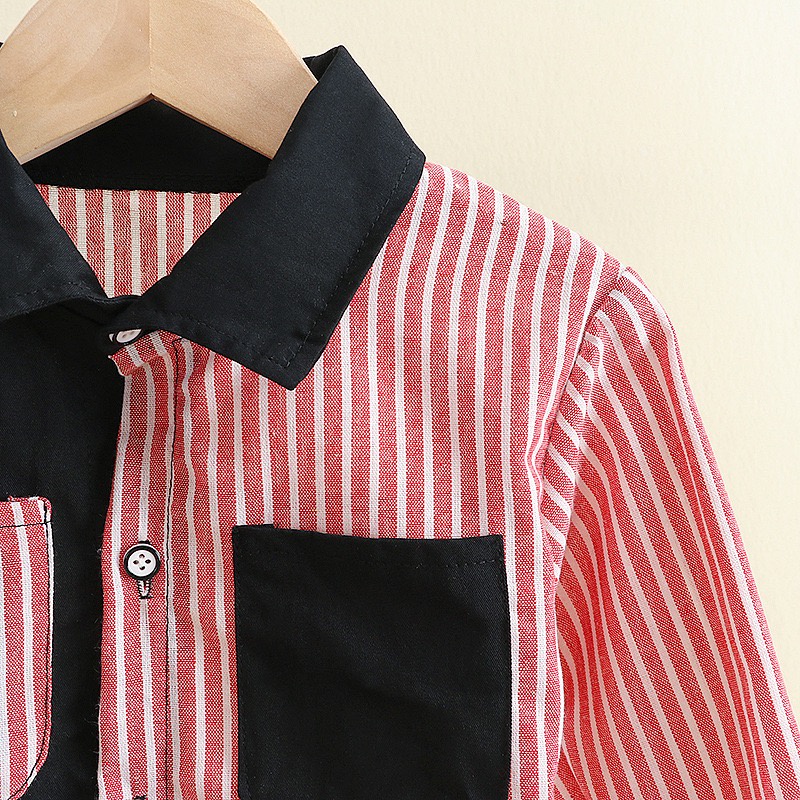  kemeja anak laki laki import motif garis 2 warna fashion korea import atasan lengan panjang grosir kemeja anak cowok impor kemeja anak cowok import-5