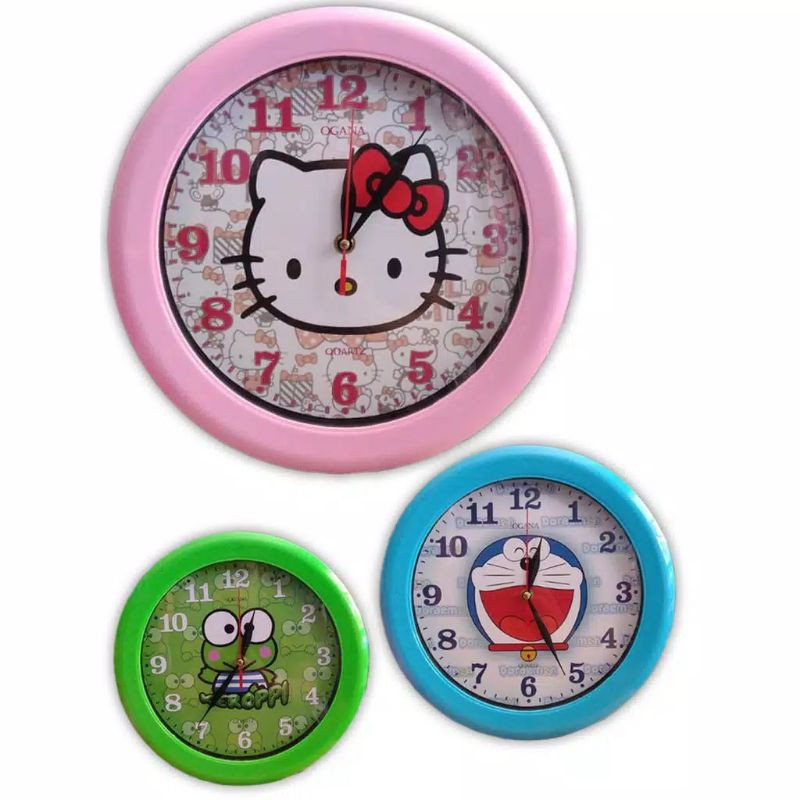 Jam Dinding Analog Karakter Jam Ogana Kartun Lucu