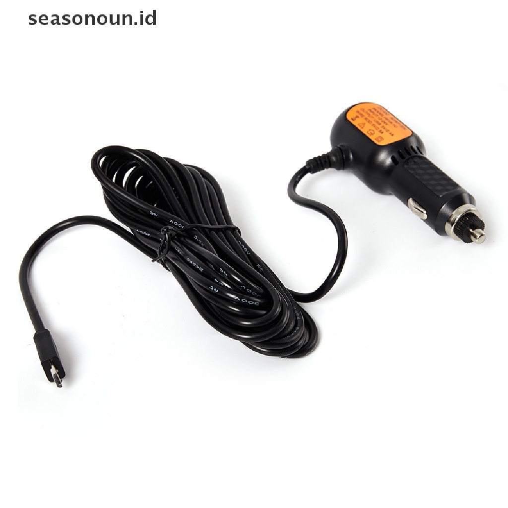 【seasonoun】 Micro USB Car Charger 3.5M 5V 2.5A for Car DVR Dash Camera GPS Video Recorder .