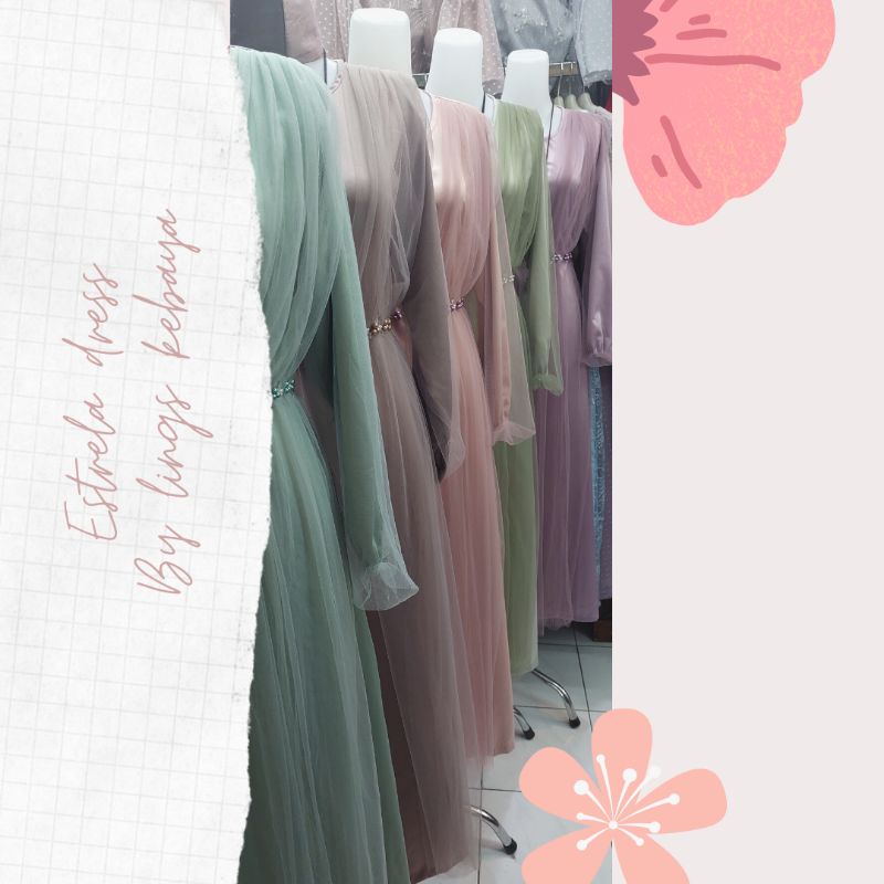 Bridesmaid Dress Kondangan Muslim / Sage Green Mauve Taro Nude Milo Silver Blue Denim Biru Lavender