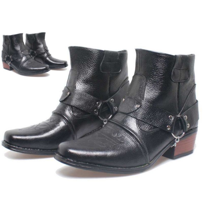 SEPATU JANGGLE PRIA SEPATU BOOTS COWBOY BOOTS BIKERS KULIT BERKUALITAS