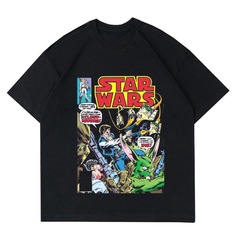KAOS VINTAGE STAR WARS | T-SHIRT COMIC STARWARS VINTAGE | KAOS BAJU STARWARS H&M