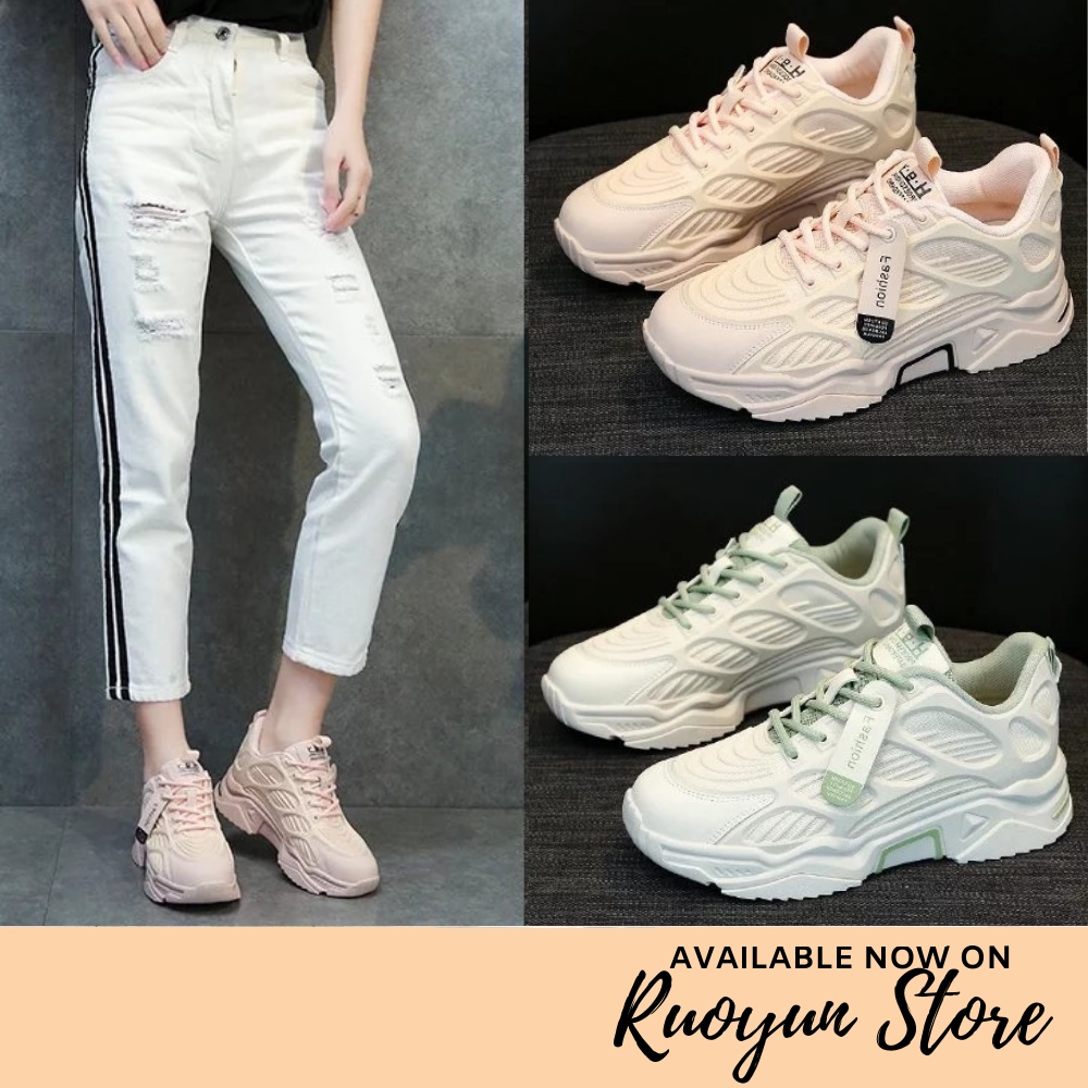 RYS - Light Breathe Sepatu Sneakers Wanita Fashion Casual - Ori Import