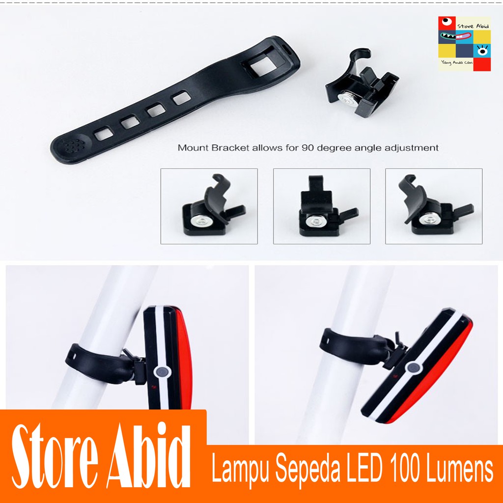 LAMPU BELAKANG SEPEDA LED Taillight 100 Lumens (USB RECHARGE)