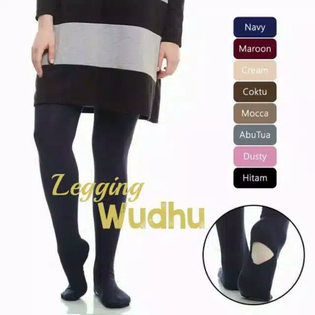 Legging wudhu dewasa bahan spandex kaos / wudhu leggings / leging wudhu dewasa import