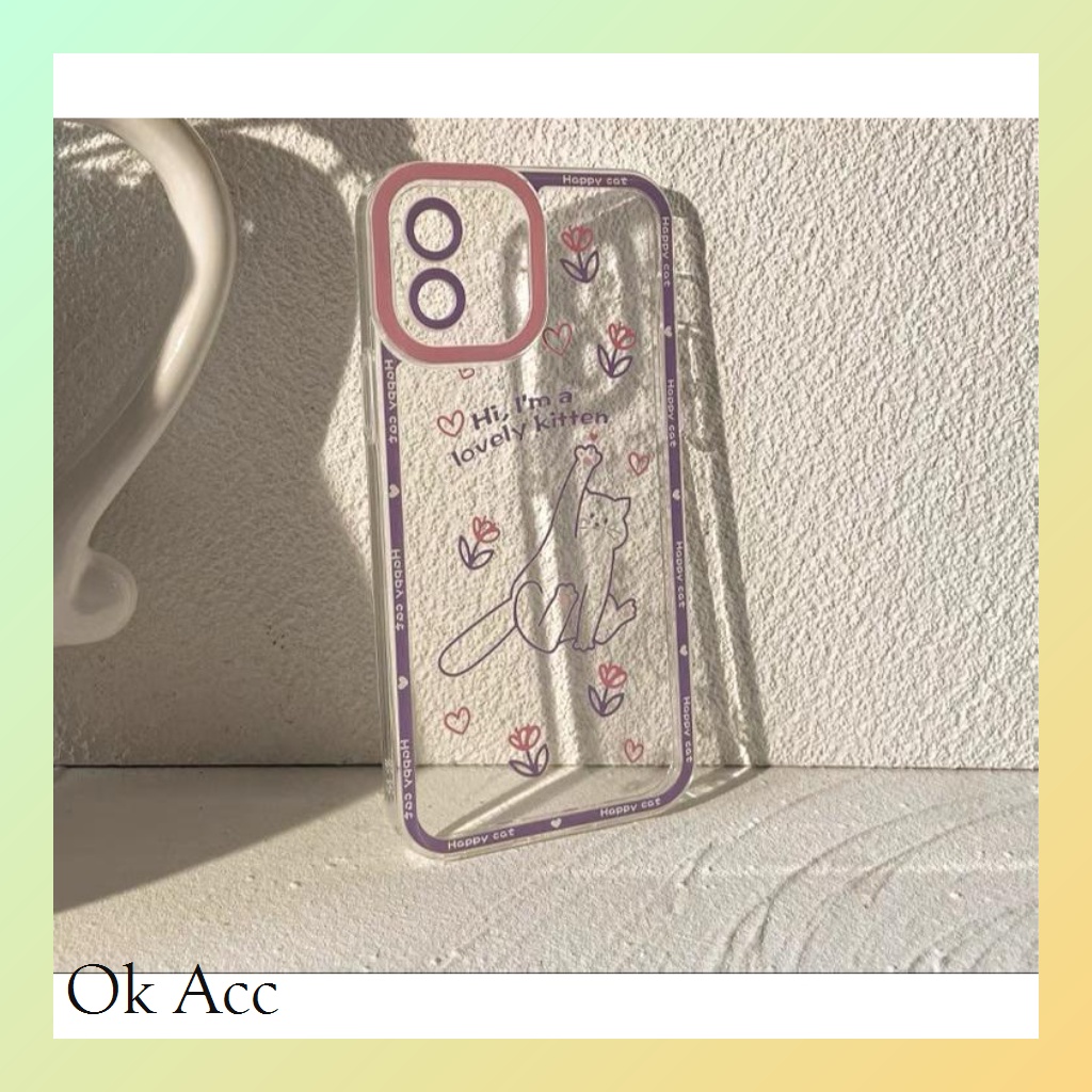 FH23 Casing Silikon Cat for Iphone 7 8 7+ 8+ X Xs Xr Max 11 12 13 Pro Max