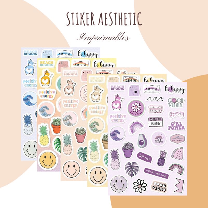 

[BUY 10 FREE 1] STIKER IMPREMABLES PACK AESTHETIC ANTI AIR GLOSY PREMIUM 135 GSM