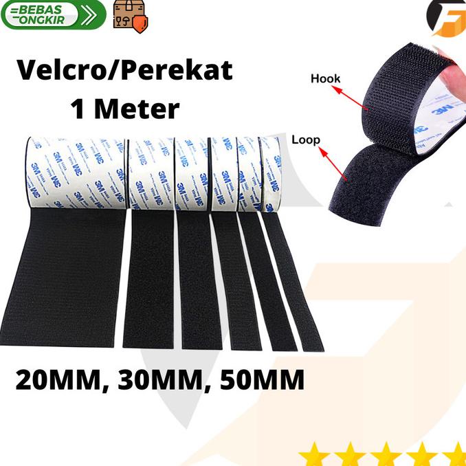 

Buruan serbu] Velcro Lakban dengan Perekat Hook and Loop Magic Nylon Sticker