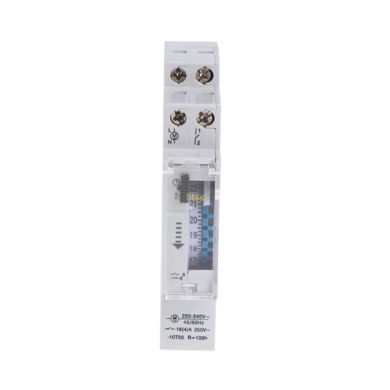 Btsg Switch Relay Timer Mekanik Din Rail 24 Jam 110-240V 16A Bisa Diprogram