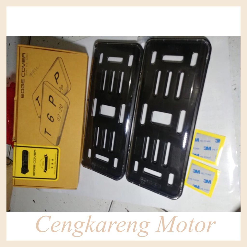 Dudukan - Cover Plat Nomor - Tutup Plat Nomer Motor TGP EDGE COVER New Model ( Untuk Semua Motor )