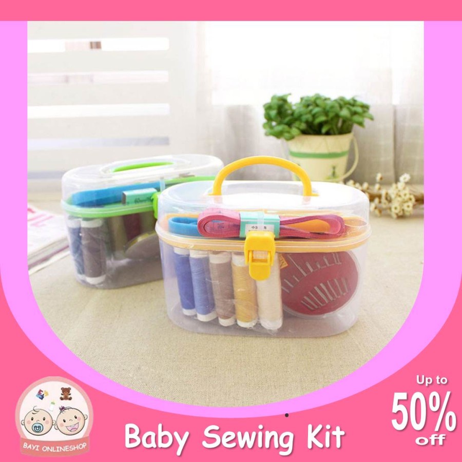 (BC) Sewing Kit Box / Alat Set Jahit Isi 12 Benang-Bayi Online Shop