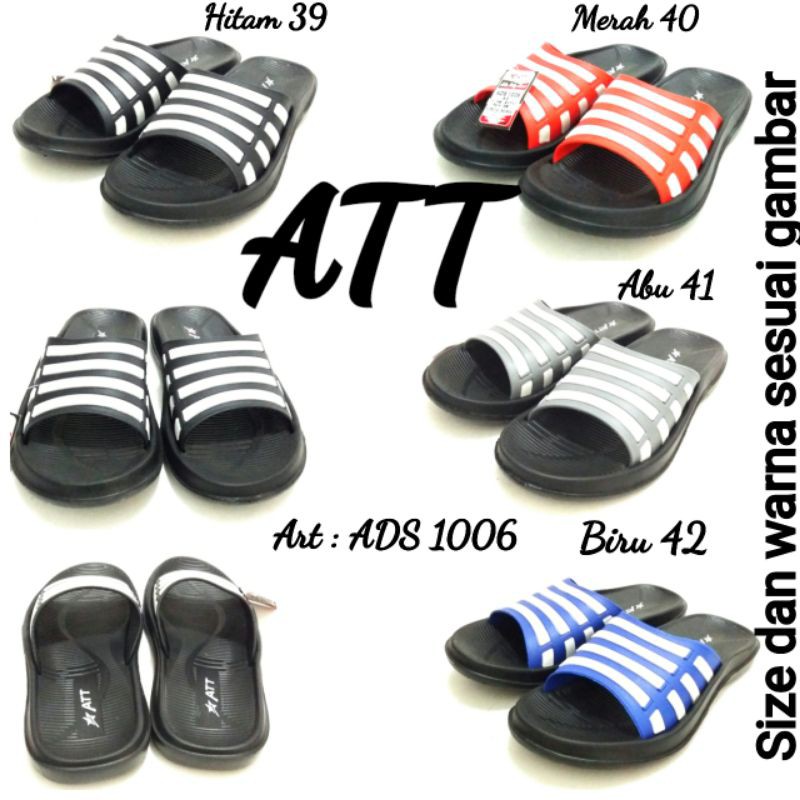 SANDAL SELOP COWOK ATT KARET ADS 1006 SIZE 39-42