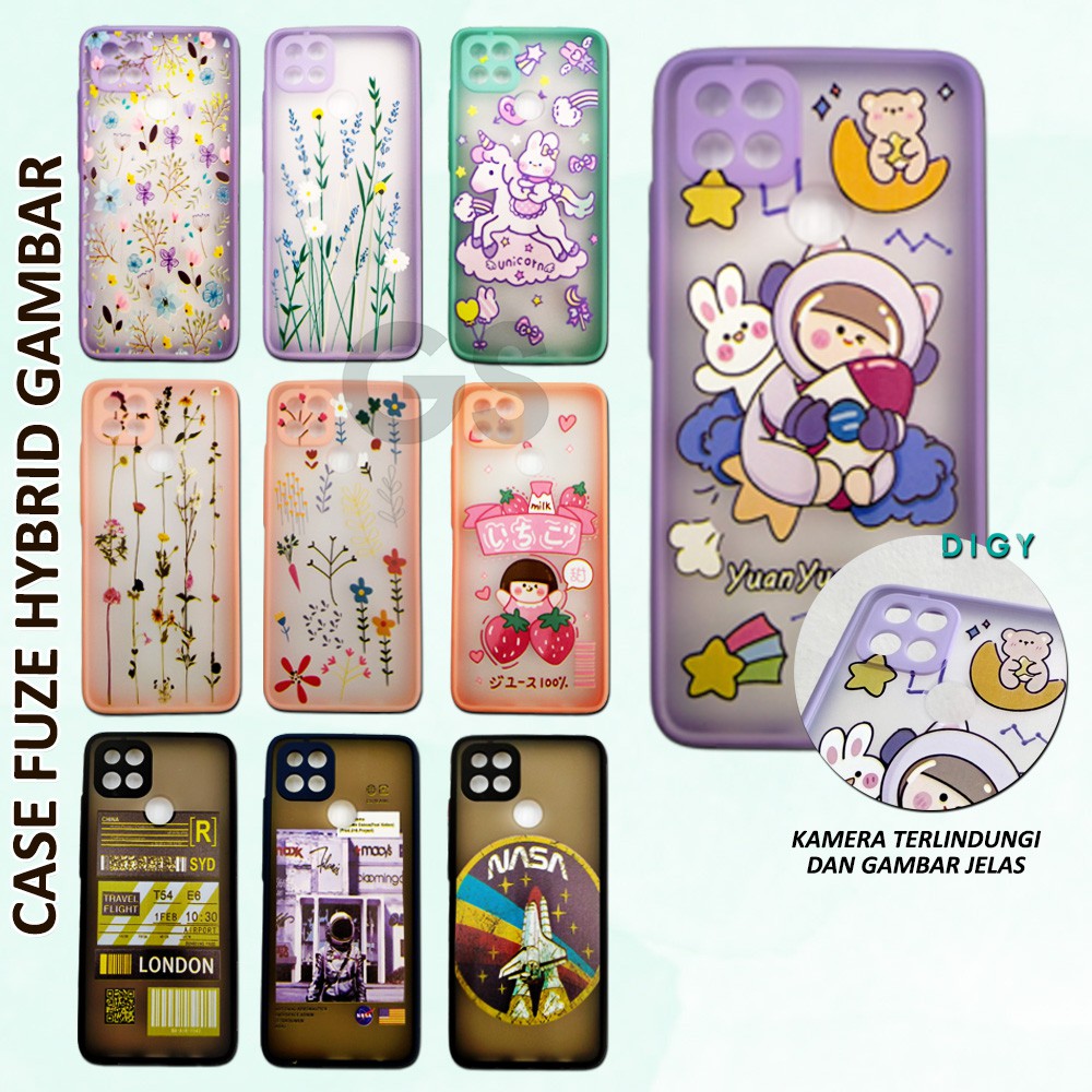 Protector Lens Casing VIVO Y51 2020 Summer Flowers Hybrid Gambar Pelindung Lensa  | KPOP Korea