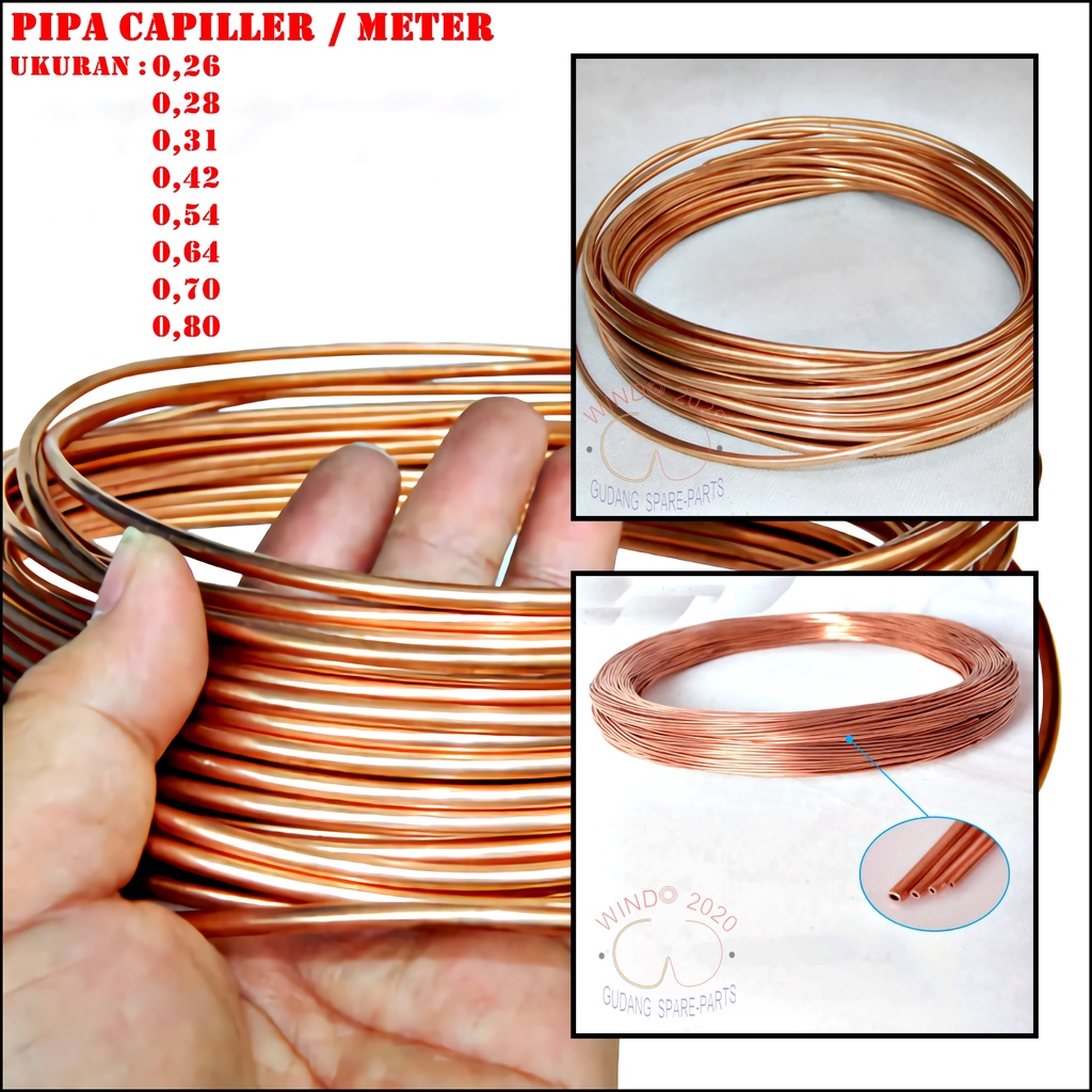 [JUAL PER 5 METER] PIPA KAPILLER 5 METER | PIPA CAPILLER | CAPILER | KAPILER 0.26 - 0.28 s/d 0.70 - 0.80