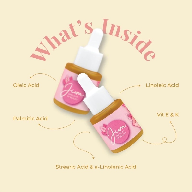 JIERA Natural Lip Serum BPOM 10ml / 20ml ORIGINAL 100% - Pencerah Bibir Hitam, Serum Bibir, Pelembab Bibir