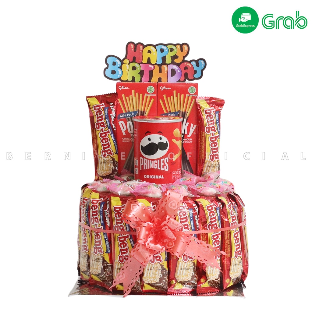 

SNACK KUE ULTAH Tar Ulang Tahun Snack 2 Tingkat Edisi Parcel 4 Item