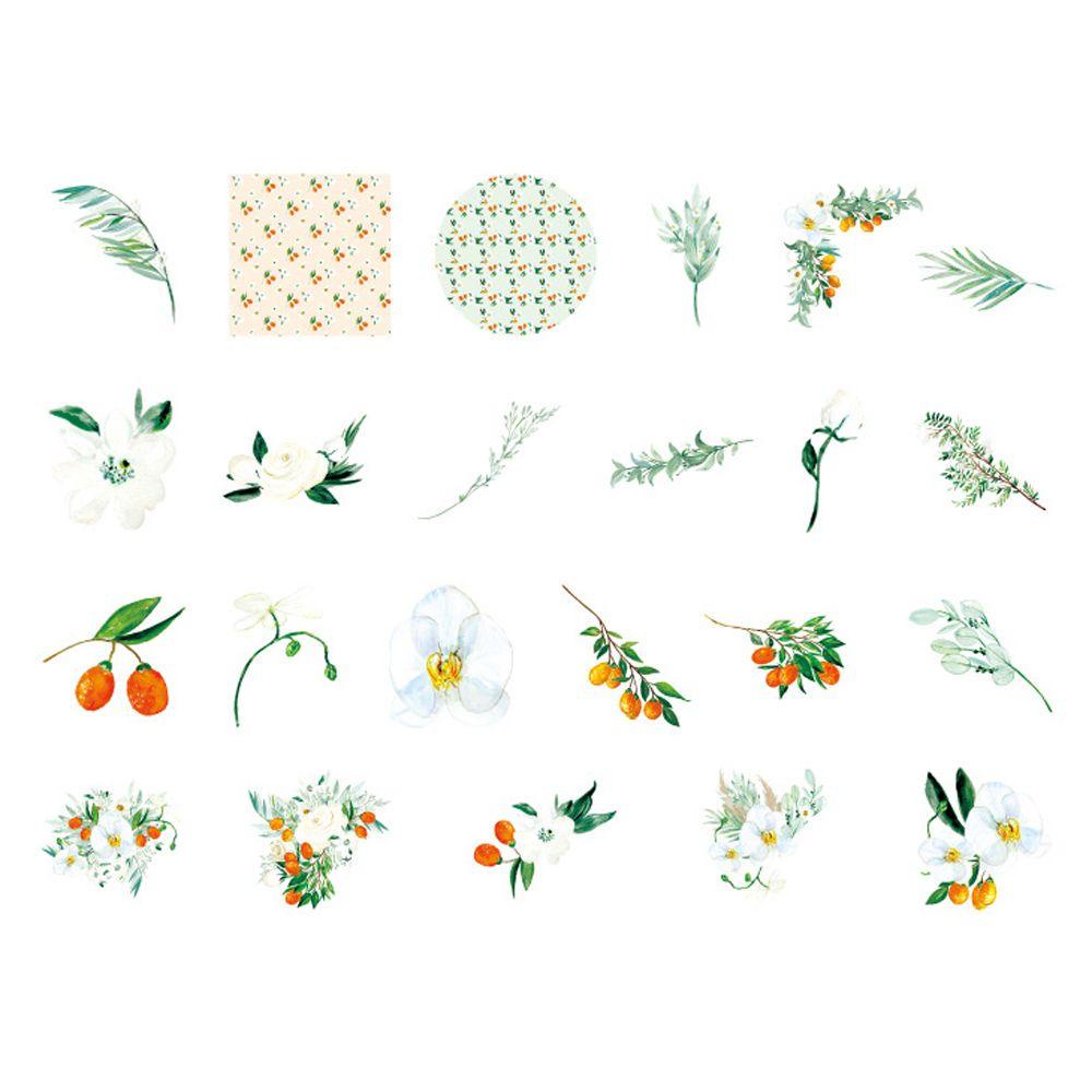 Lanfy Bunga Alat Tulis Stiker Hadiah Korea Scrapbooking Kumquat Jurnal Perlengkapan Sekolah