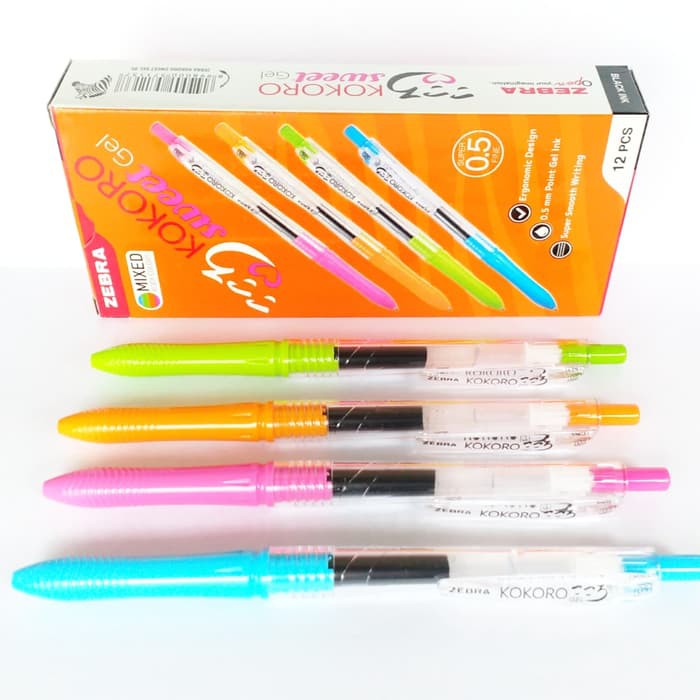 

NEW SALE PULPEN ZEBRA KOKORO SWEET GEL 0.5MM PER LUSIN