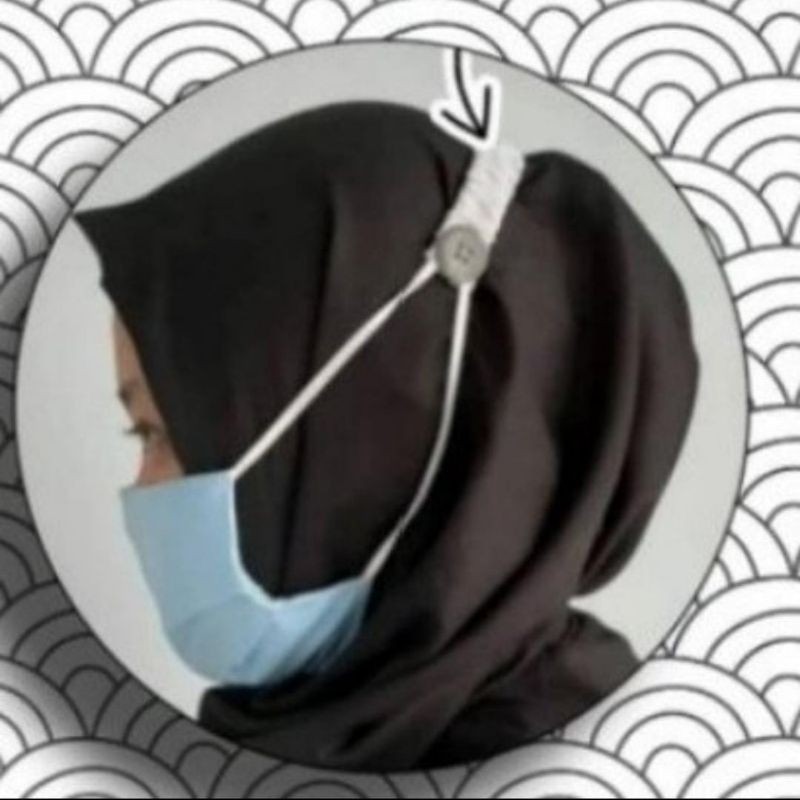 JG - KONEKTOR MASKER /  KONEKTOR JILBAB KONEKTOR HIJAB / BAHAN HALUS / TALI PANJANG
