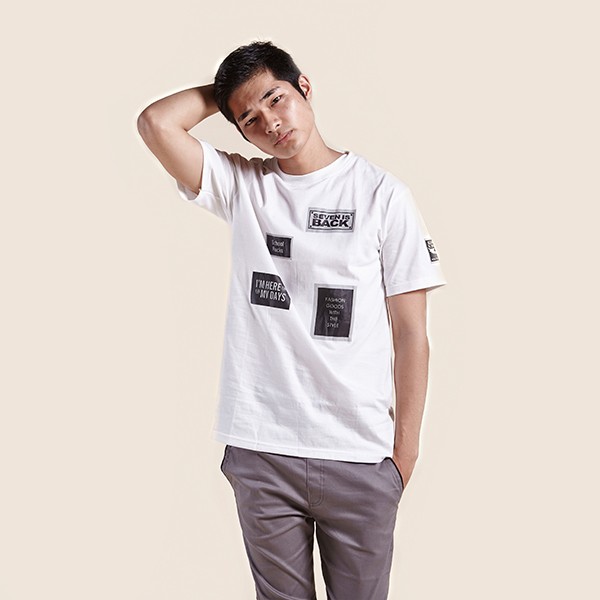 Dijual T-shirt Aplikasi S/S Putih by RAF (07896080) Limited