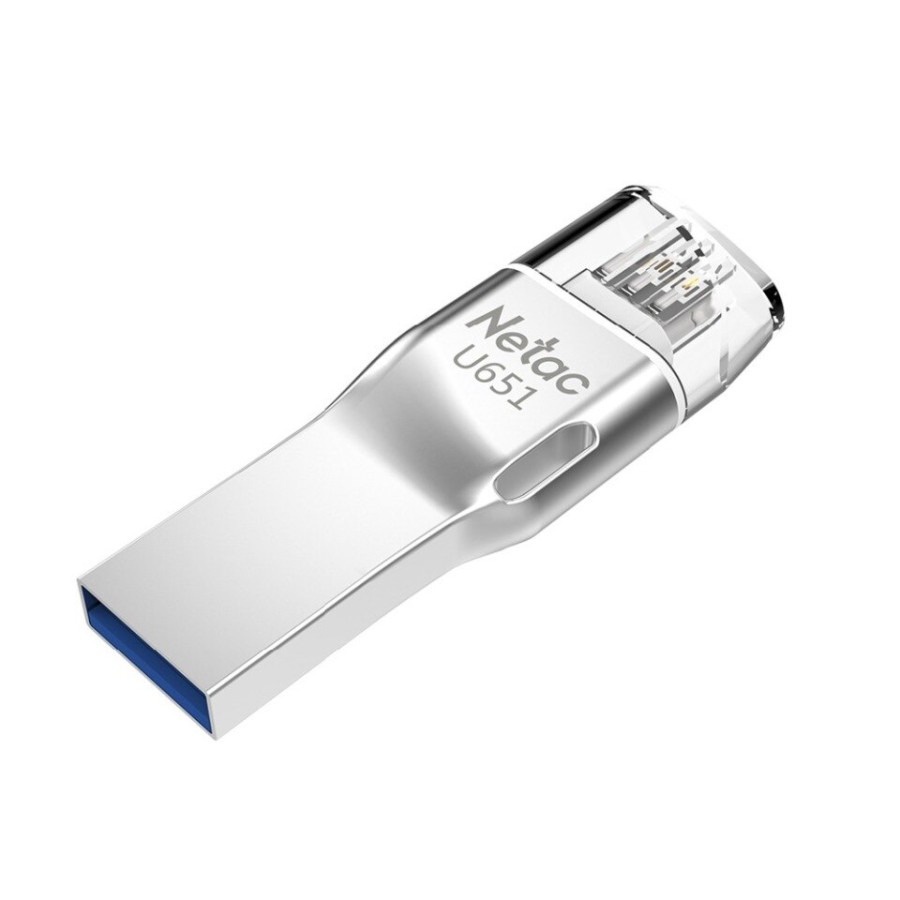 Netac Flashdisk U651 64GB USB 3.0 with Lightning Original