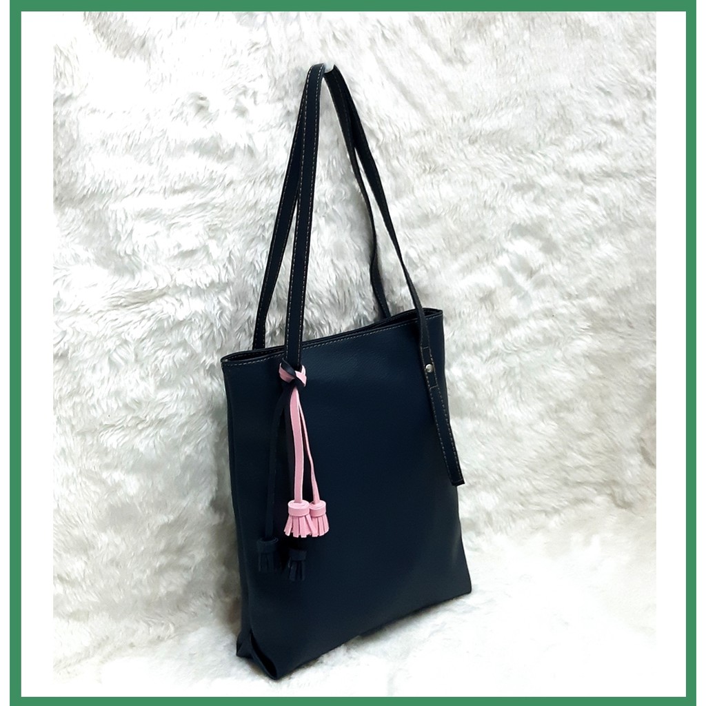 SAES ALAMANDA TOTE BAG VINTAGE BLACK SHOULDER BAG TOTEBAG Saes shop 002