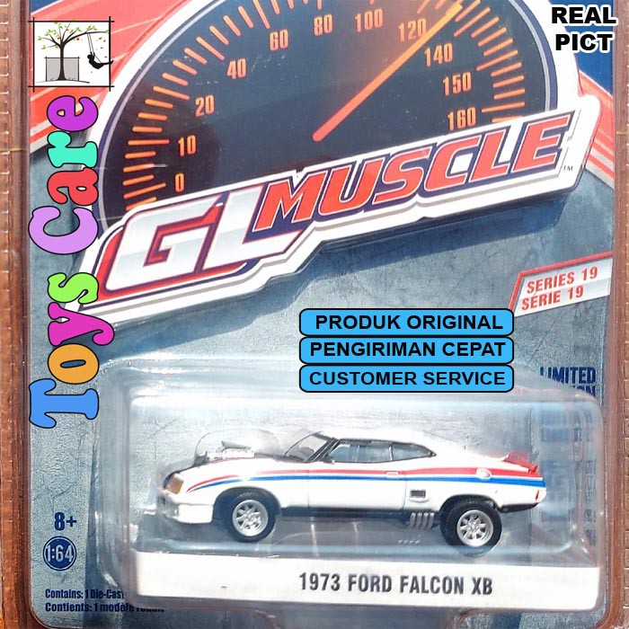 GREENLIGHT GL MUSCLE 1973 FORD FALCON XB - PONTIAC FIREBIRD MUSCLE GL ORIGINAL MOBIL DIECAST MOBIL-M