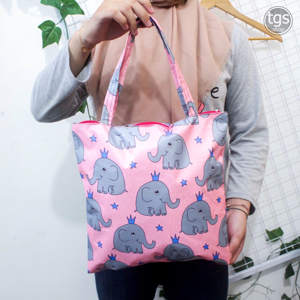 Tas Karakter Totebag Tenteng Mini Anak Perempuan Motif Print