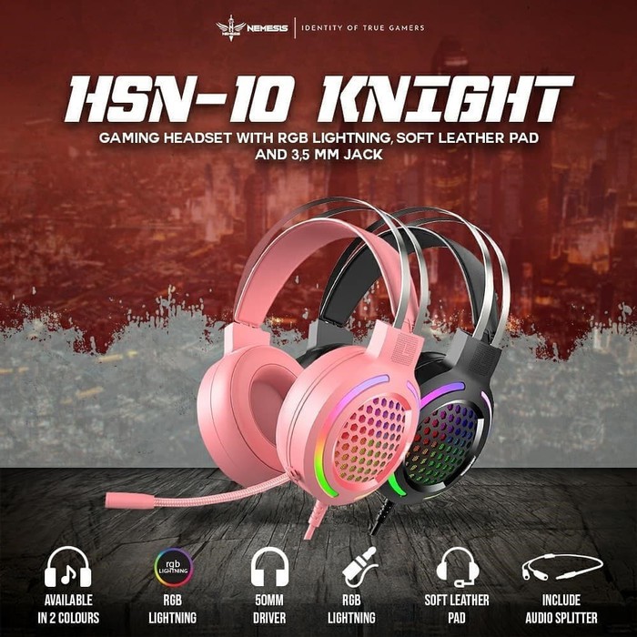 Jual HEADSET NYK GAMING HS-N10 KNIGHT RGB | Shopee Indonesia