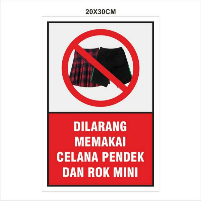

STIKER VINYL DILARANG MEMAKAI ROK MINI A4
