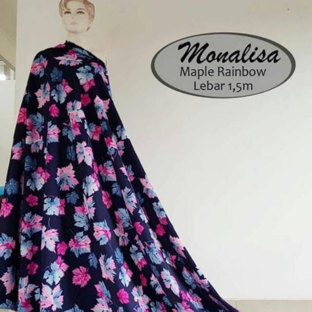 Kain meteran wolfis monalisa rainbow maple