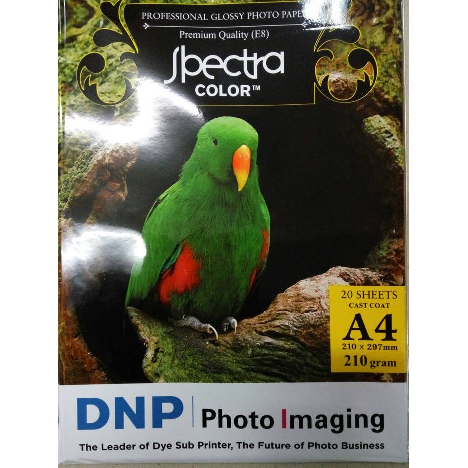 

DISKON - GLOSSY PHOTO PAPER A4 210GSM SPECTRA KERTAS HVS