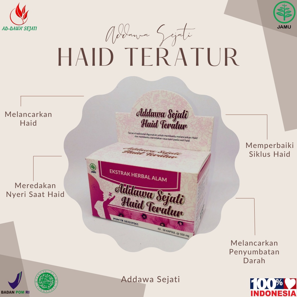 Addawa Haid Teratur | Obat Memperlancar Haid Alami | Obat Herbal Memperlancar Haid | Obat Mempercepa