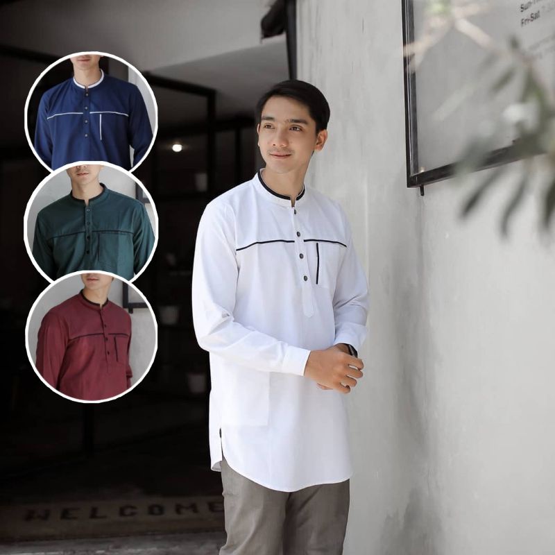 Baju Koko Pria Terbaru Kurta lengan panjang M L XL