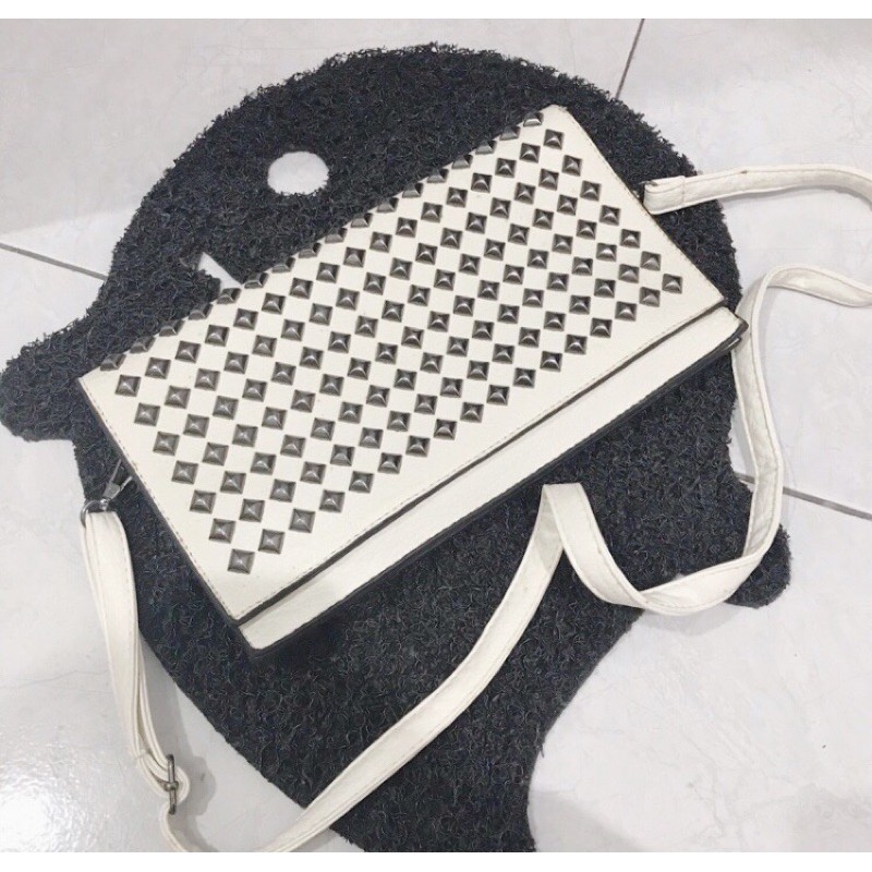 Tas selempang simple korea bag putih aesthetic