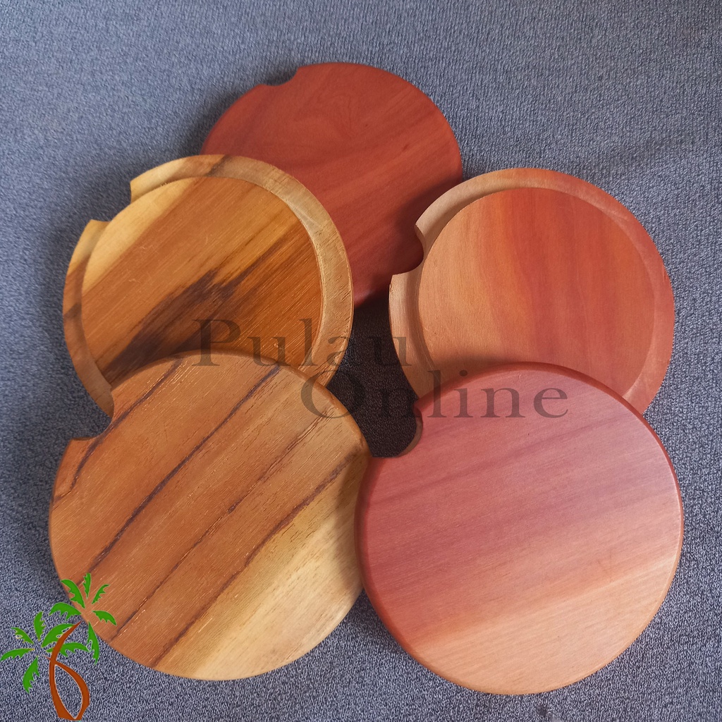 Tutup Gelas Kayu - Wooden Cup Lid Kayu