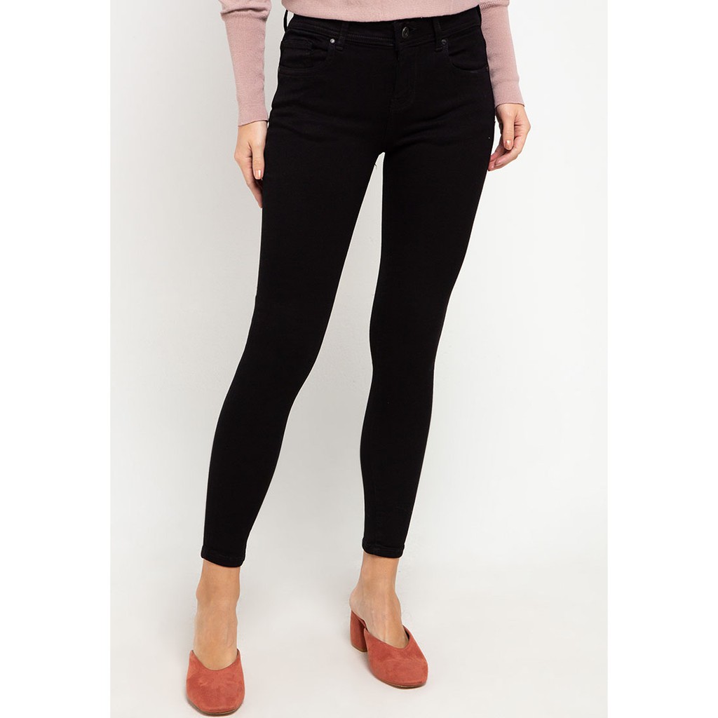 TRIPLE Ladies Celana Jeans Stretch Slim Fit Super Black (265 777 23) / Ramayana Jatinegara