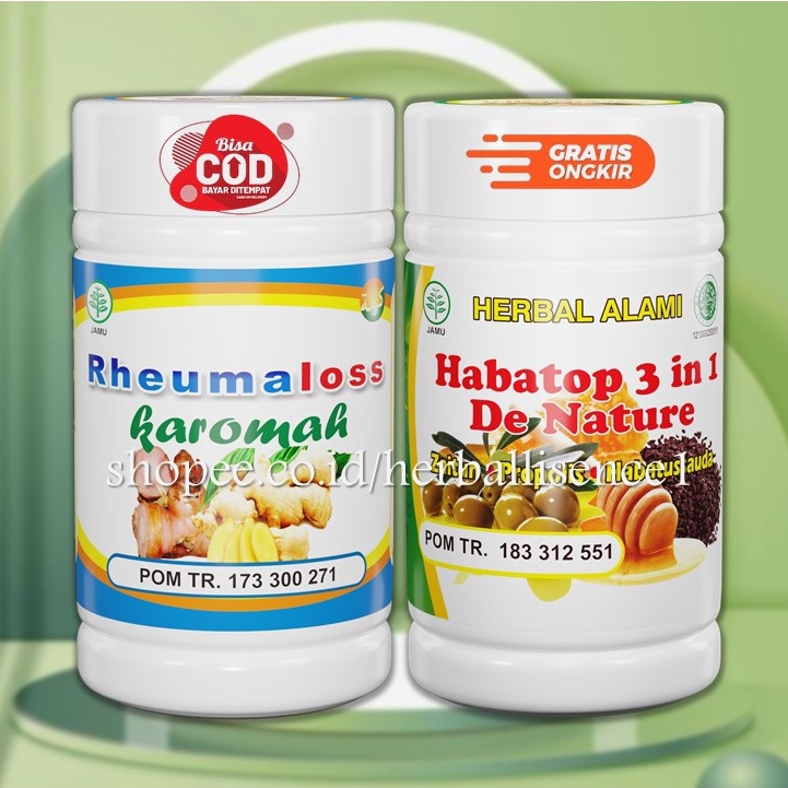 [BAYAR DITEMPAT] OBAT REMATIK ENCOK NYERI SENDI RHEUMASTOP HABATOP 3IN1 DE NATURE
