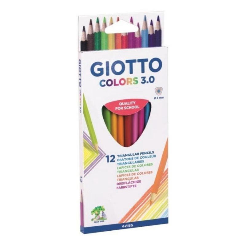

Pensil Warna Giotto Colors 3.0 Triangular Pencil Set 12 Warna