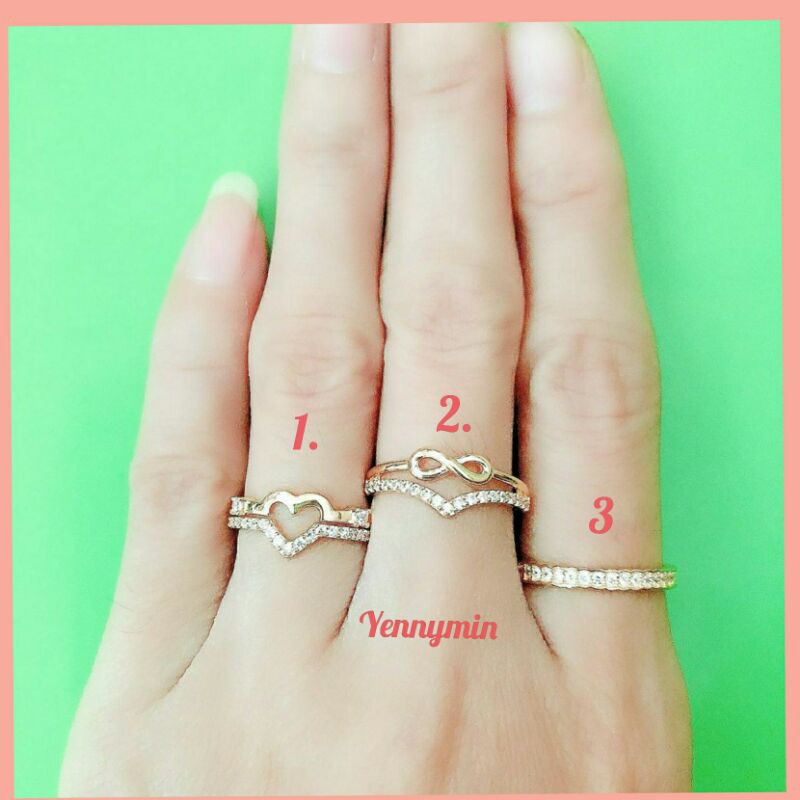 CINCIN WANITA VARIASI MATA PUTIH ASLI EMAS UBS KADAR 375